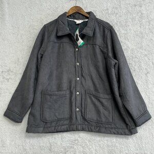 NEW Boston Traders Women's XL Faux Fur Shell Jacket Button up